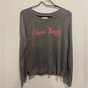 Maurice’s sweater, soft, pewter gray with darker black areas. Size medium